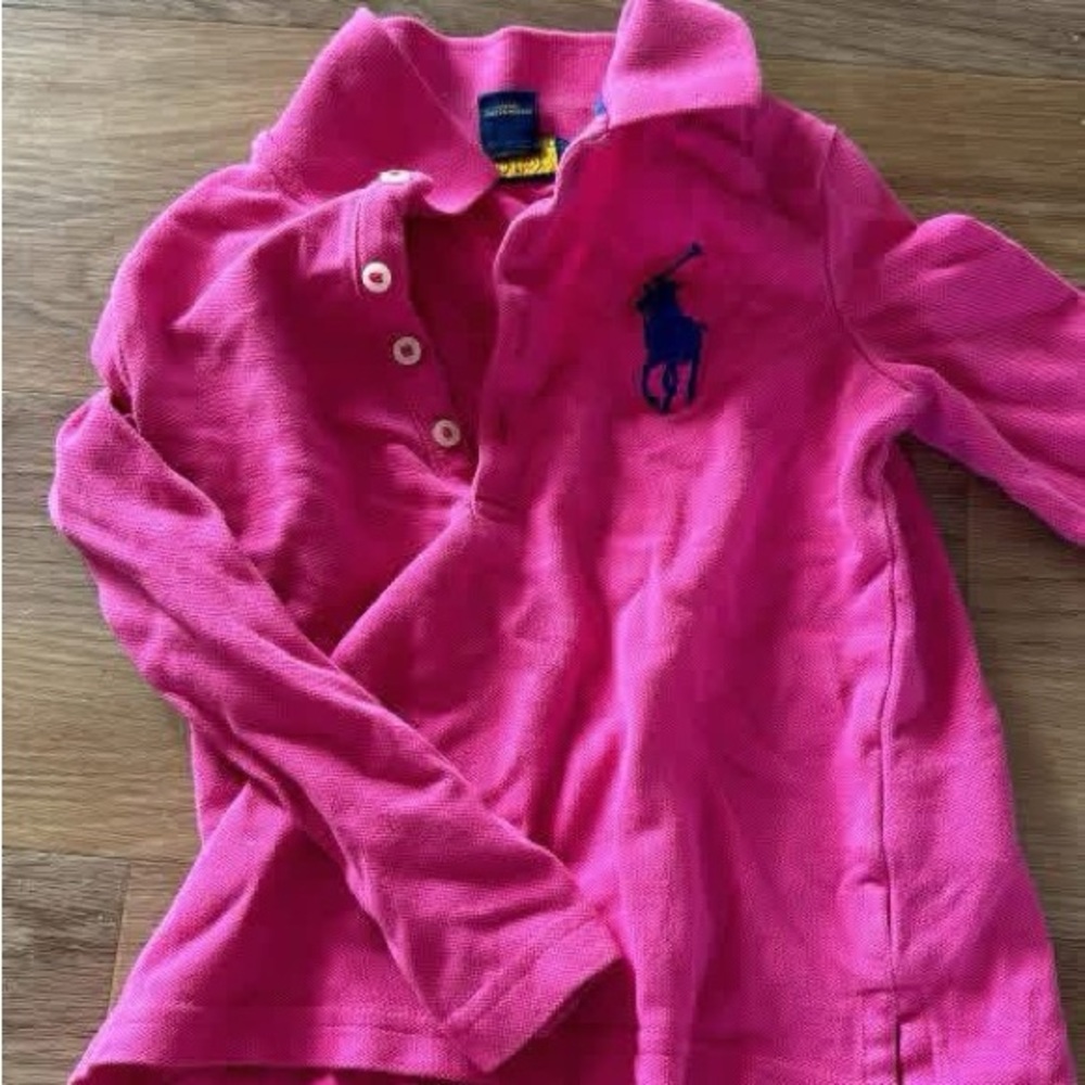 Pink Kids Polo Shirt